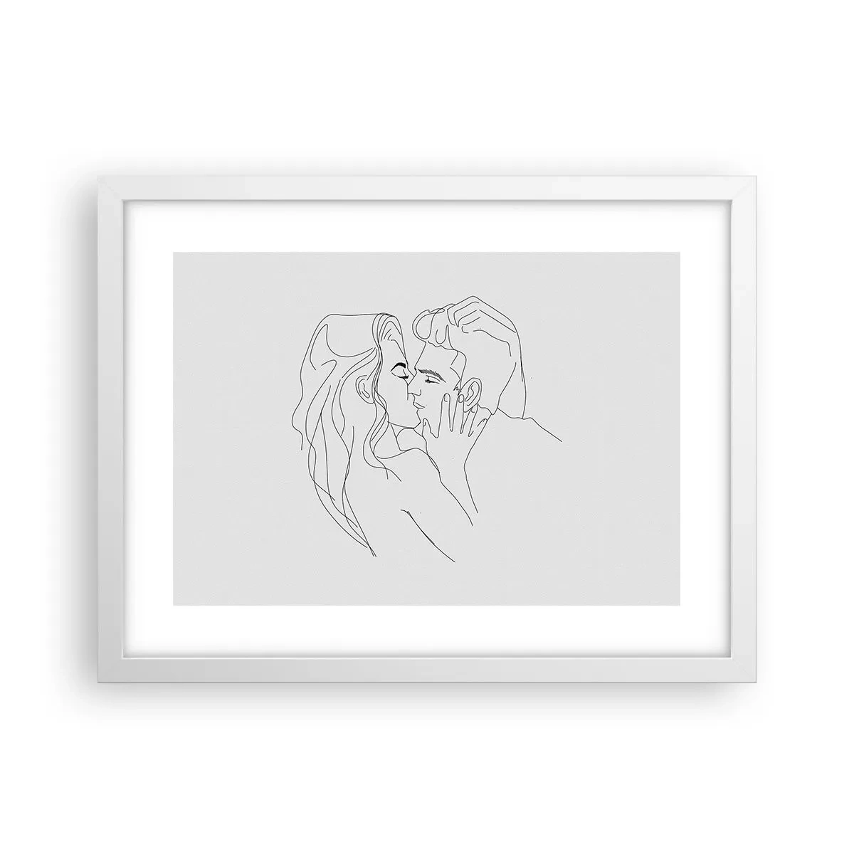 Plakat w białej ramie - Tą samą kreską - 40x30 cm