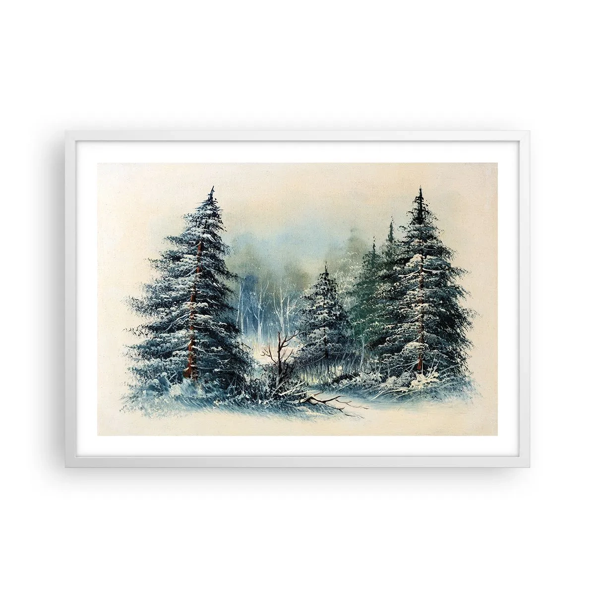 Plakat w białej ramie - Gotowe do Świąt - 70x50 cm