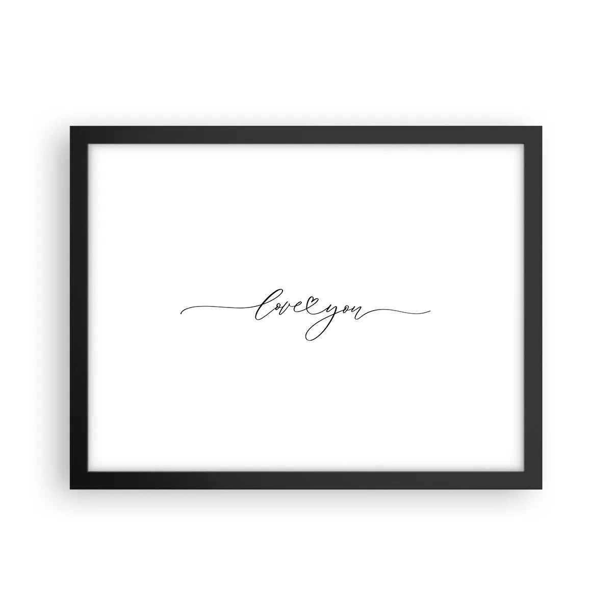 Plakat w czarnej ramie - Czarno na białym - 40x30 cm