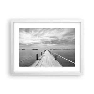 Plakat w białej ramie - A może podróż… - 40x30 cm