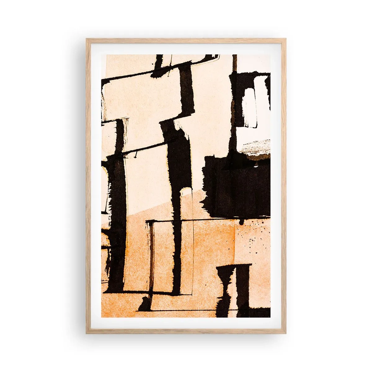 Plakat w ramie jasny dąb - Jednak porządek - 61x91 cm