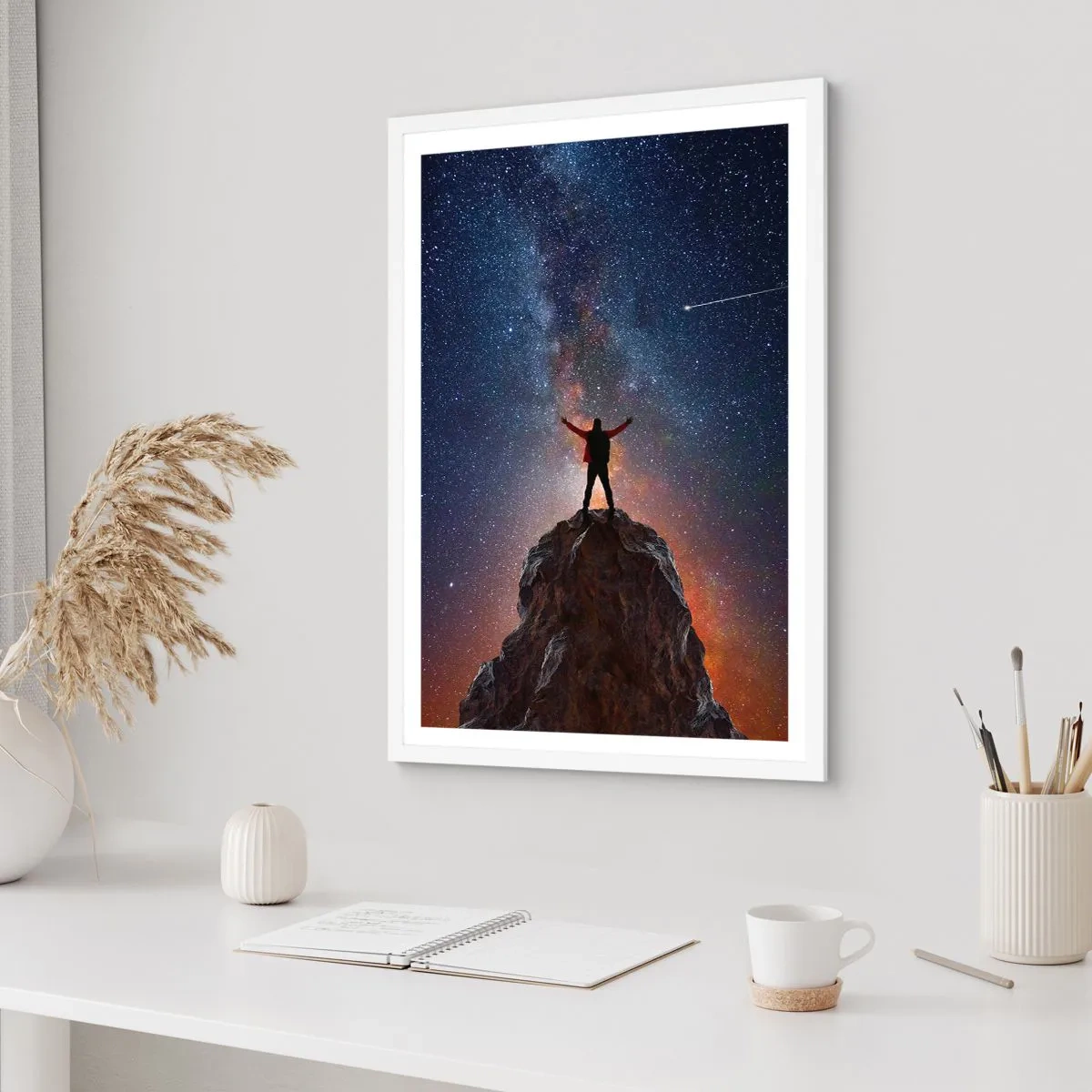 Plakat w białej ramie - Moc jest ze mną! - 70x100 cm