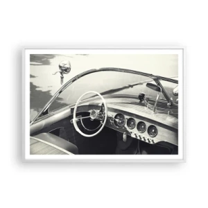 Plakat w białej ramie - Pogoda dla bogaczy - 100x70 cm