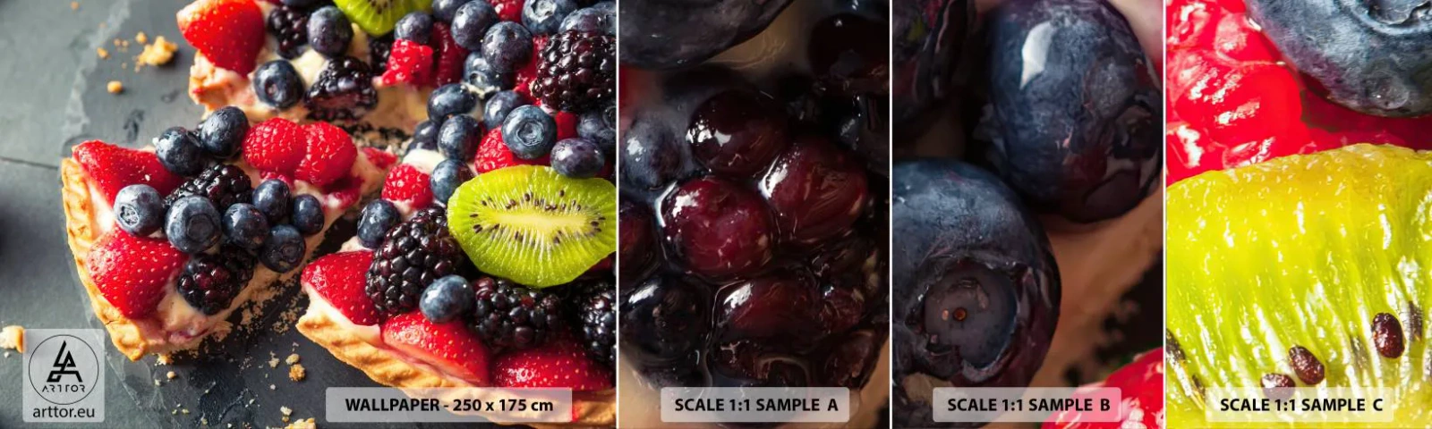 Fototapeta Próbka Standard Eco - Dolce vita! - Gastronomia, Tarta Z Owocami, Ciasto - 100x30 cm