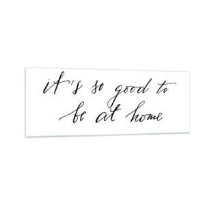 Obraz na szkle - Napis w kaligraficznym stylu na białym tle - 140x50cm - Cała prawda - Nowoczesna dekoracja ścienna do salonu i sypialni ARTTOR