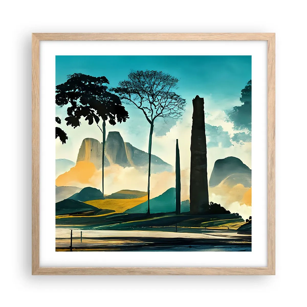 Plakat w ramie jasny dąb - Wciąż wyżej i wyżej - 50x50 cm