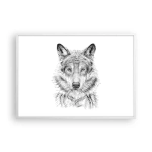 Plakat w białej ramie - Urodzony przywódca - 100x70 cm