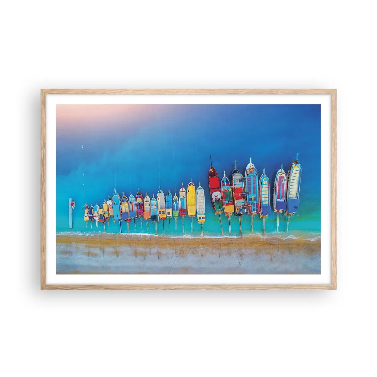 Plakat w ramie jasny dąb - Z lotu ptaka - 91x61 cm