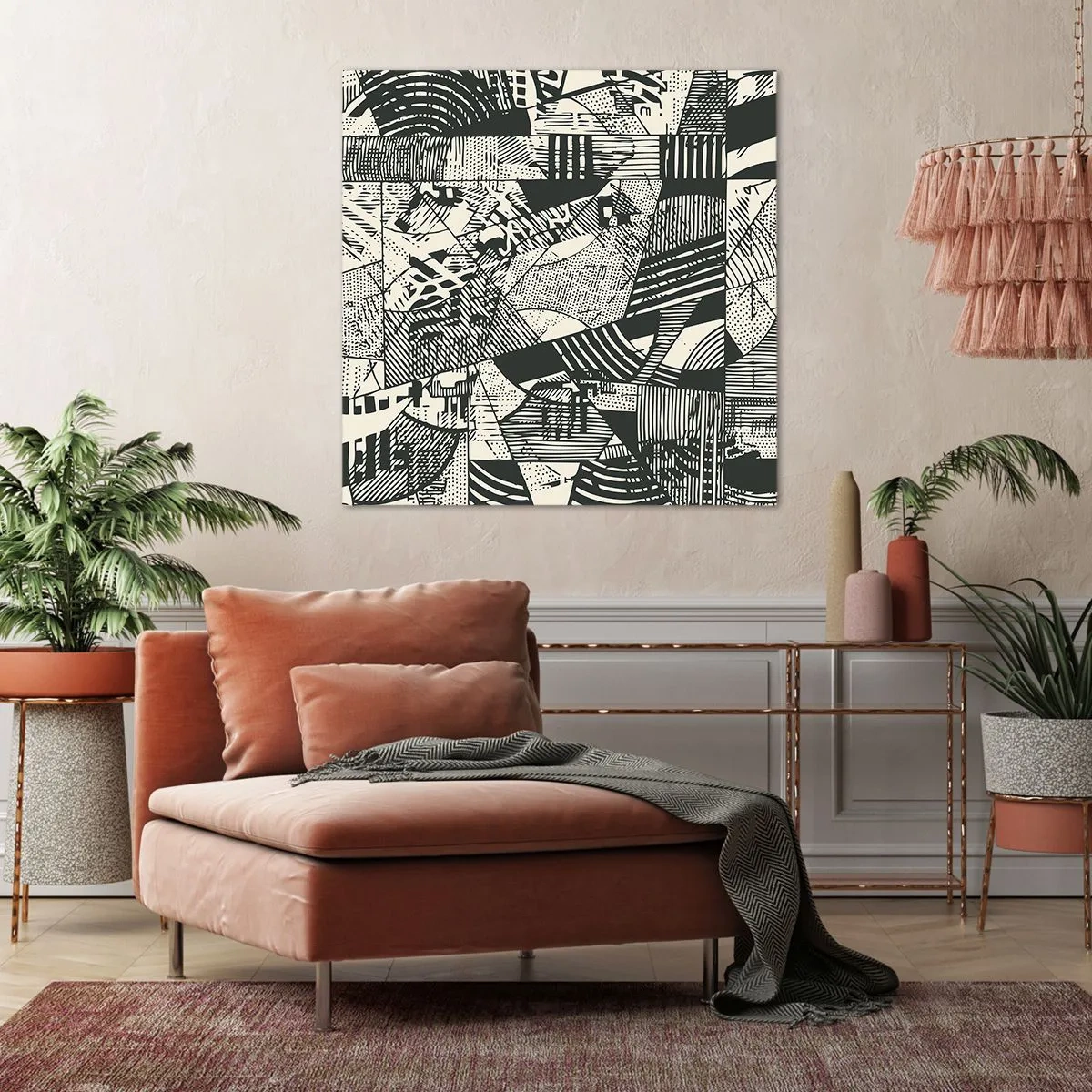 Obraz na płótnie - Dynamika współczesności - 30x30 cm