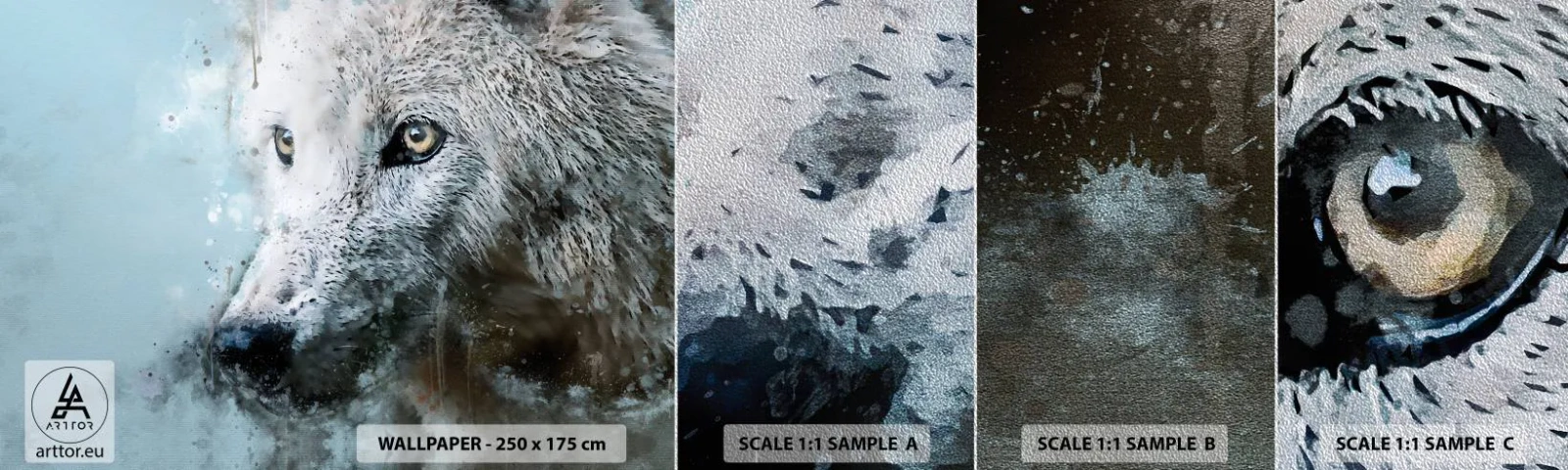 Fototapeta Próbka Premium Sand - Poznaj wilczą duszę - Zwierzęta, Wilk, Drapieżnik - 100x30 cm