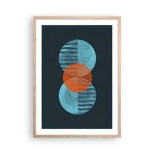 Plakat w ramie jasny dąb - Kompozycja symetryczna - 50x70 cm