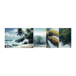 Fototapeta Próbka Samoprzylepna Deluxe Sticker - Na tropikalnym brzegu - Plaża, Tropikalny, Palma - 100x30 cm