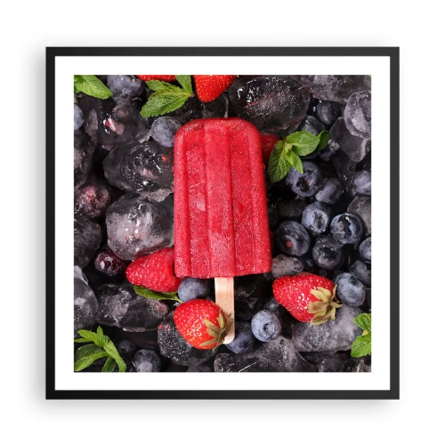 Plakat w czarnej ramie - Smak gorącego lata - 60x60 cm