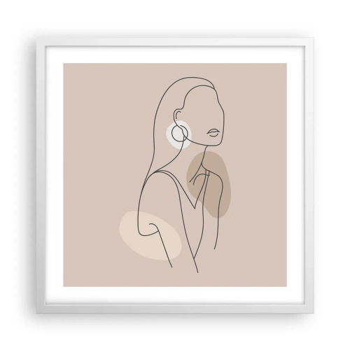 Plakat w białej ramie - Ikona dziewczęcości - 50x50 cm