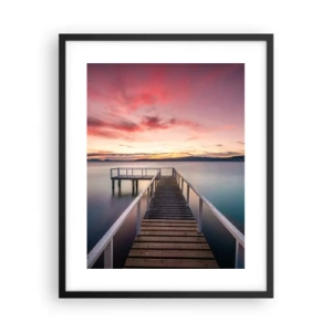 Plakat w czarnej ramie - Łagodny płomień wieczoru - 40x50 cm