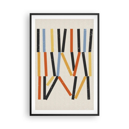 Plakat w czarnej ramie - Kompozycja na poziomie - 61x91 cm