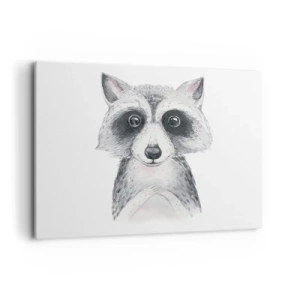 Obraz na płótnie - Uroczy portret szopa na białym tle - 100x70cm - Chwila na wzruszenie - Nowoczesna dekoracja ścienna do salonu, kuchni i sypialni ARTTOR