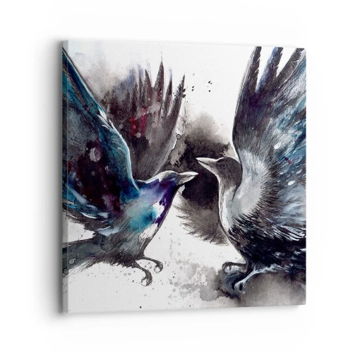 Obraz na płótnie - Kruk krukowi… - 30x30 cm