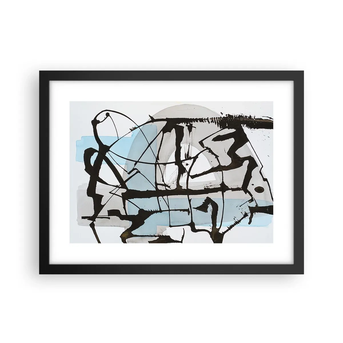 Plakat w czarnej ramie - Mimo wszystko błękitny - 40x30 cm