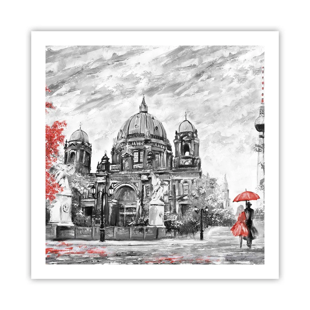 Plakat - Berlińskie spotkanie - 60x60 cm