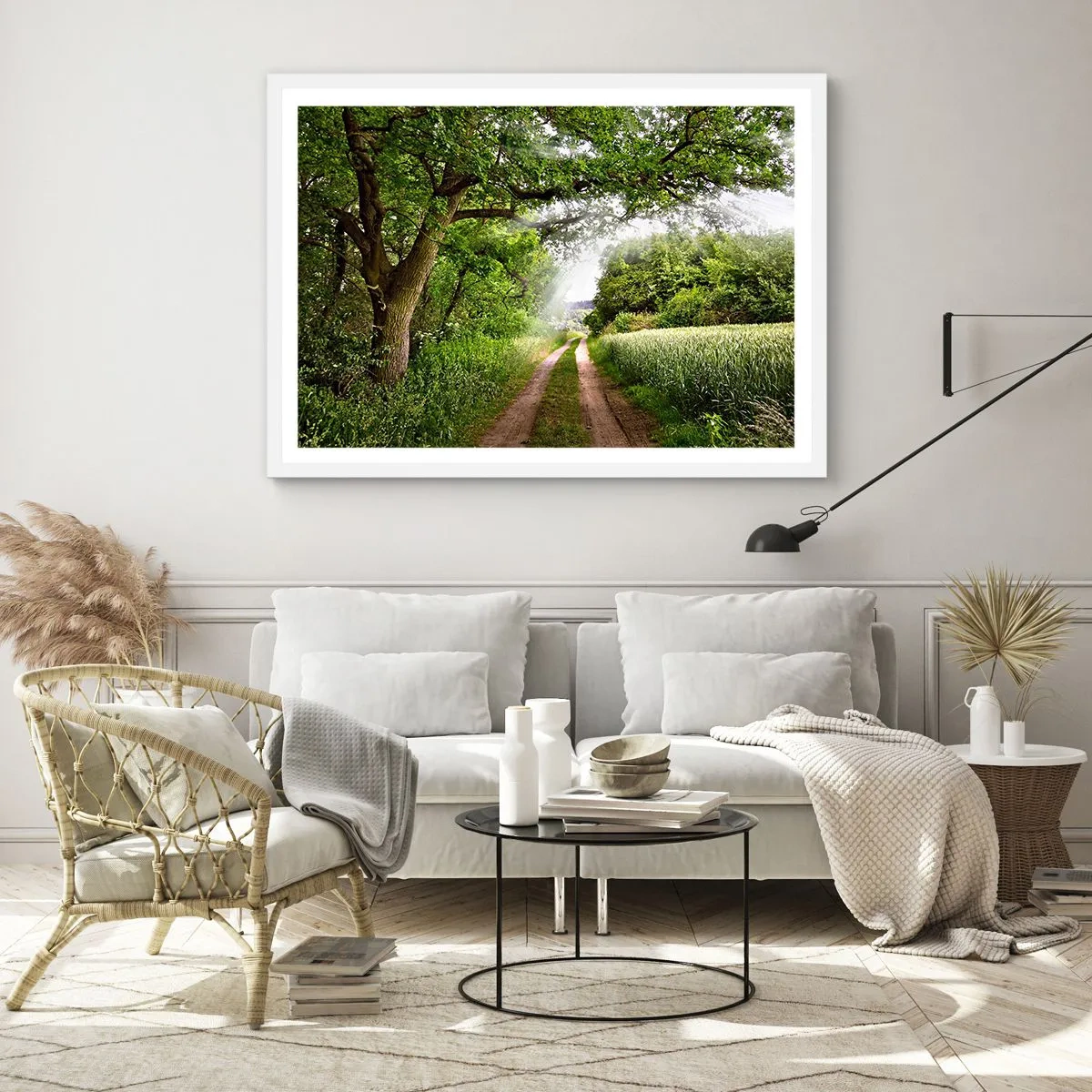 Plakat w białej ramie - Et in Arcadia ego - 91x61 cm