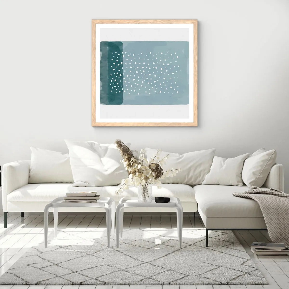 Plakat w ramie jasny dąb - Wyrosłe na błękicie - 30x30 cm