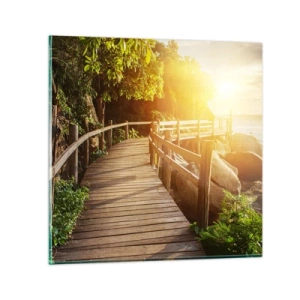 Obraz na szkle - Kolejny zakręt, kolejne cuda - 30x30 cm