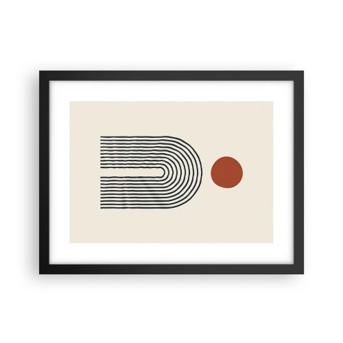 Plakat w czarnej ramie - Magnetyzm kształtów i barw - 40x30 cm