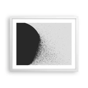 Plakat w białej ramie - Ruch cząsteczek - 50x40 cm