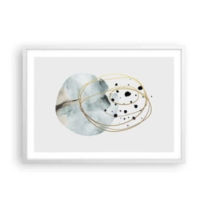 Plakat w białej ramie - W objęciach przestrzeni - 70x50 cm