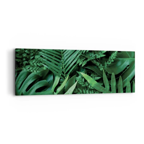 Obraz na płótnie - Utulone w zieleni - 90x30 cm