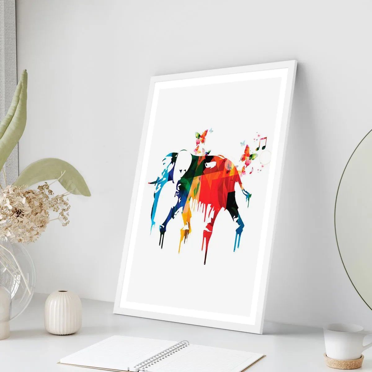 Plakat w białej ramie - Tańczyć każdy może - 70x100 cm