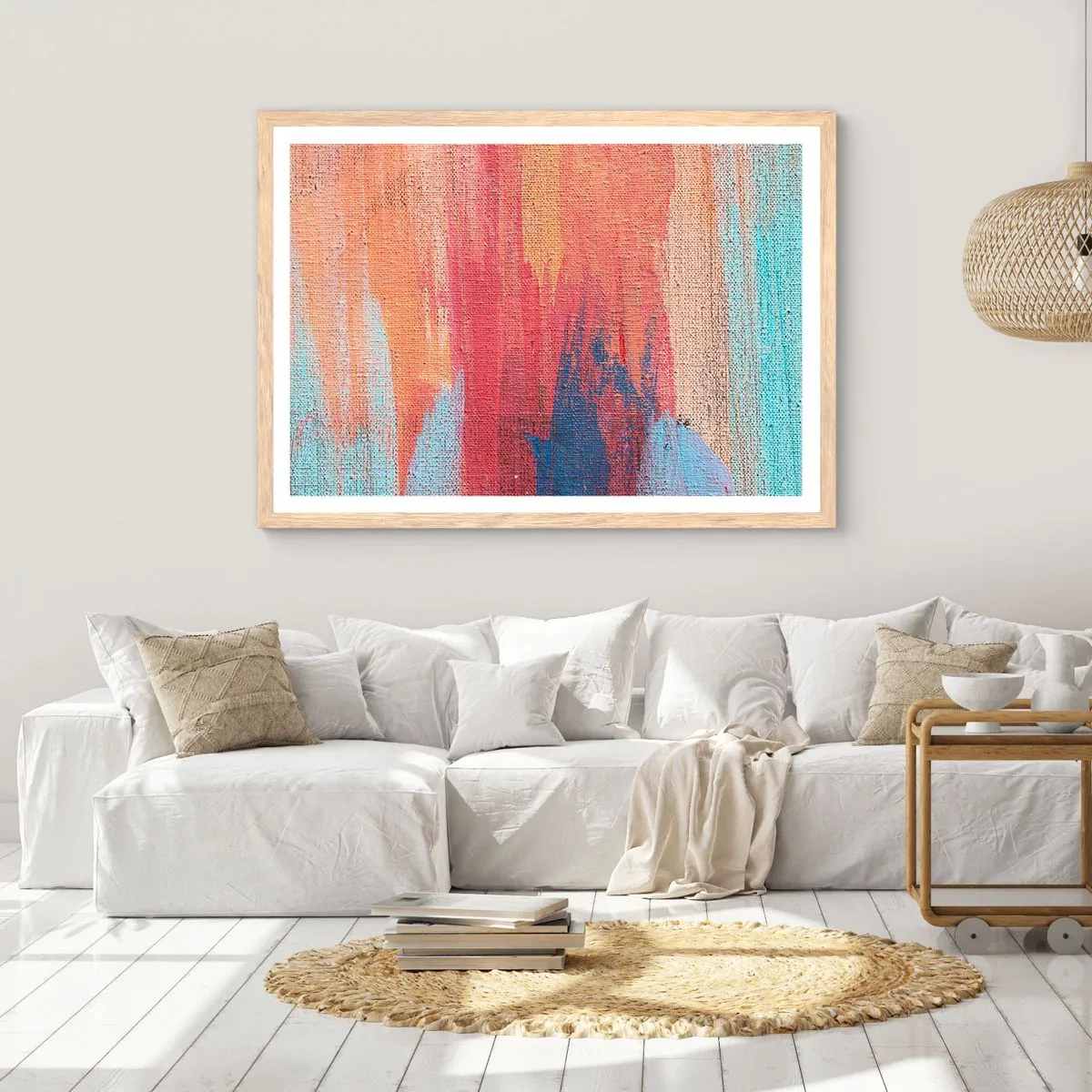 Plakat w ramie jasny dąb - Spłynąć tęczą - 40x30 cm