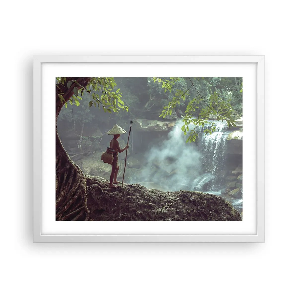 Plakat w białej ramie - Zaprzyjaźniony z naturą - 50x40 cm