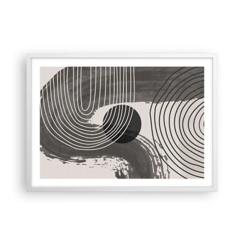 Plakat w białej ramie - Owal zwycięża - 70x50 cm