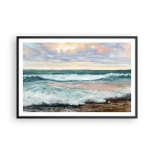 Plakat w czarnej ramie - Tutaj wygładzisz duszę - 91x61 cm