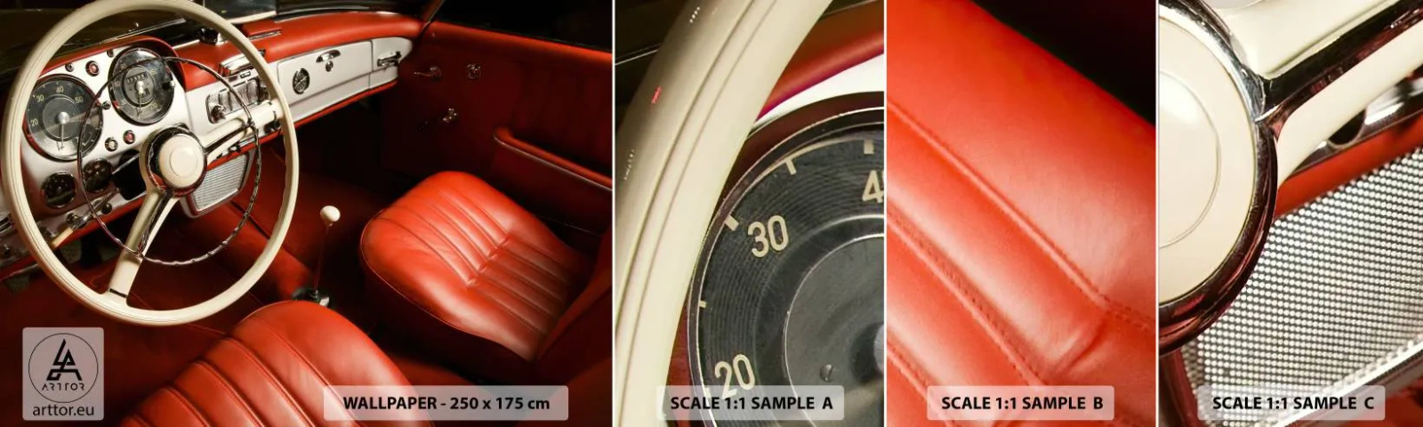 Fototapeta Próbka Standard Eco - Luksus w stylu vintage - Samochód, Klasyk, Motoryzacja - 100x30 cm