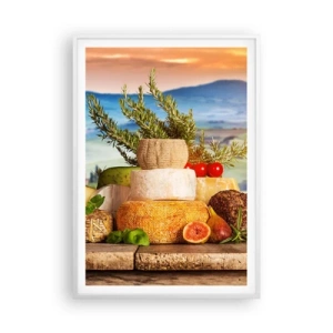 Plakat w białej ramie - Włoska radość życia - 70x100 cm