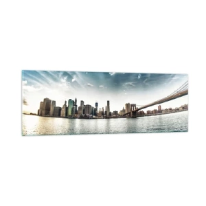 Obraz na szkle - Szklana wyspa - 90x30 cm