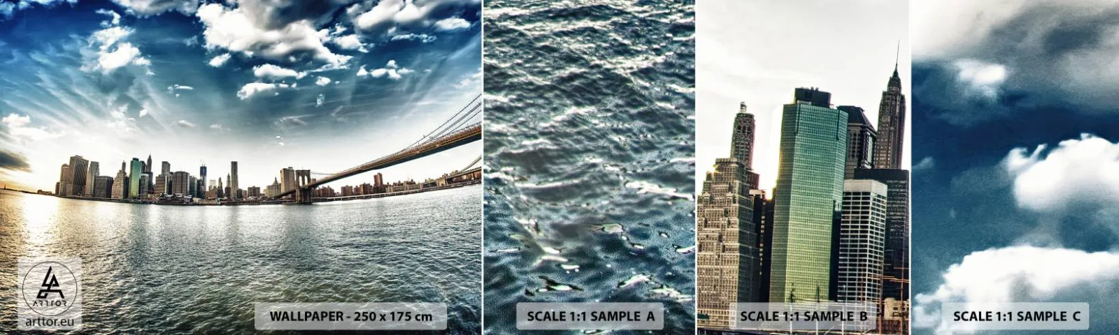 Fototapeta Próbka Standard Eco - Szklana wyspa - Miasto, Nowy Jork, Architektura - 100x30 cm