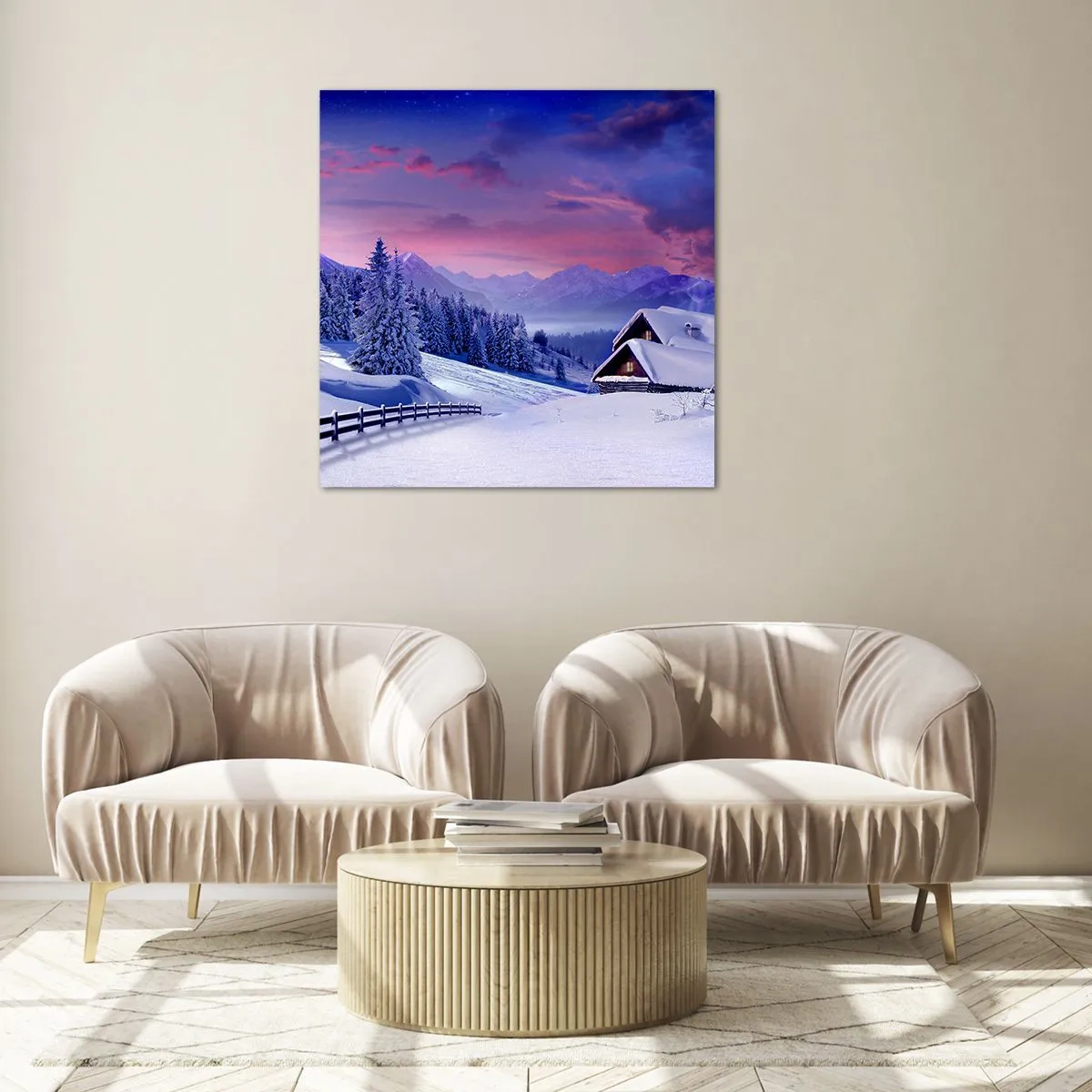 Obraz na szkle - Cicha noc - 60x60 cm