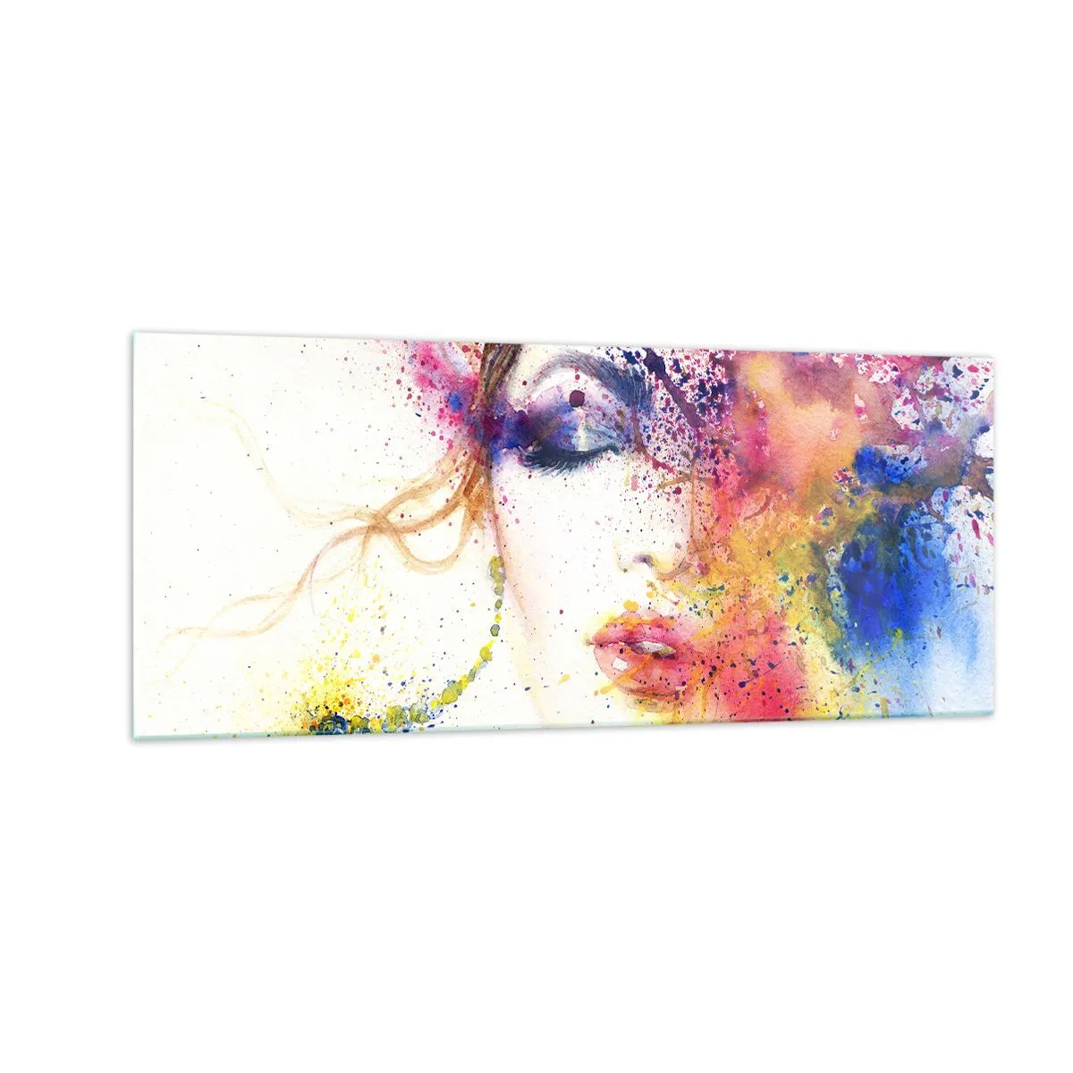 Obraz na szkle - Tęczowy zawrót głowy - 100x40 cm