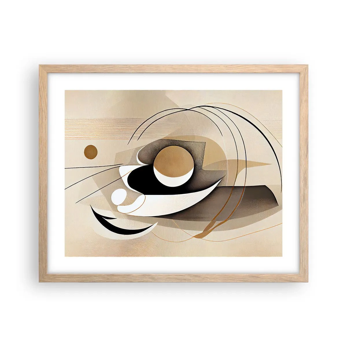 Plakat w ramie jasny dąb - Kompozycja: istota rzeczy - 50x40 cm