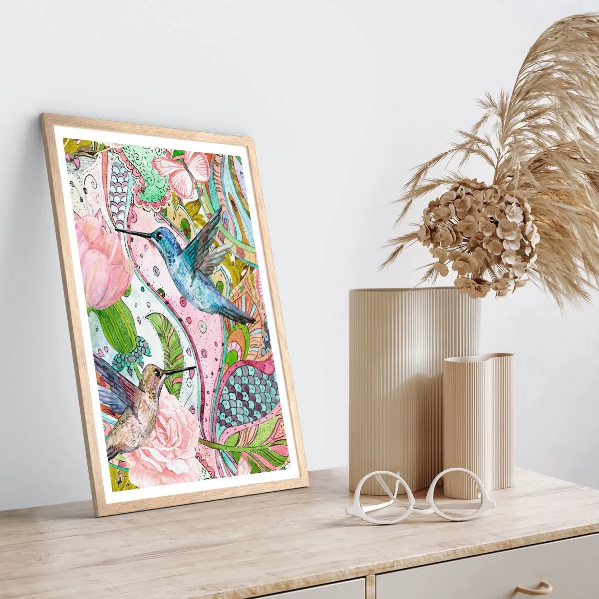 Plakat w ramie jasny dąb - Wplątane w pnączach - 40x50 cm