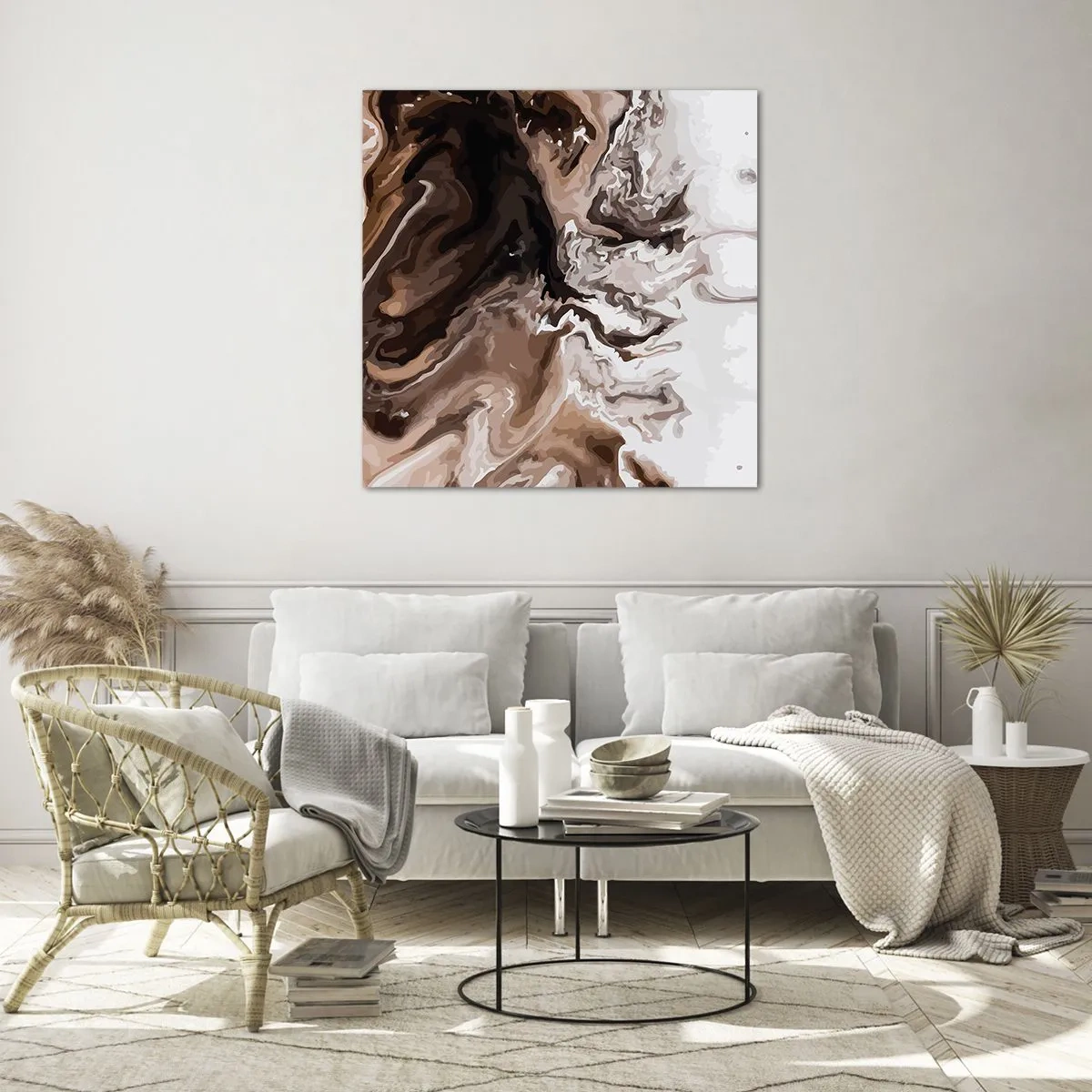 Obraz na szkle - Kontredans barw - 30x30 cm