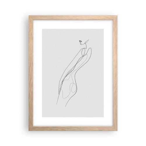 Plakat w ramie jasny dąb - Zaledwie obietnica - 30x40 cm