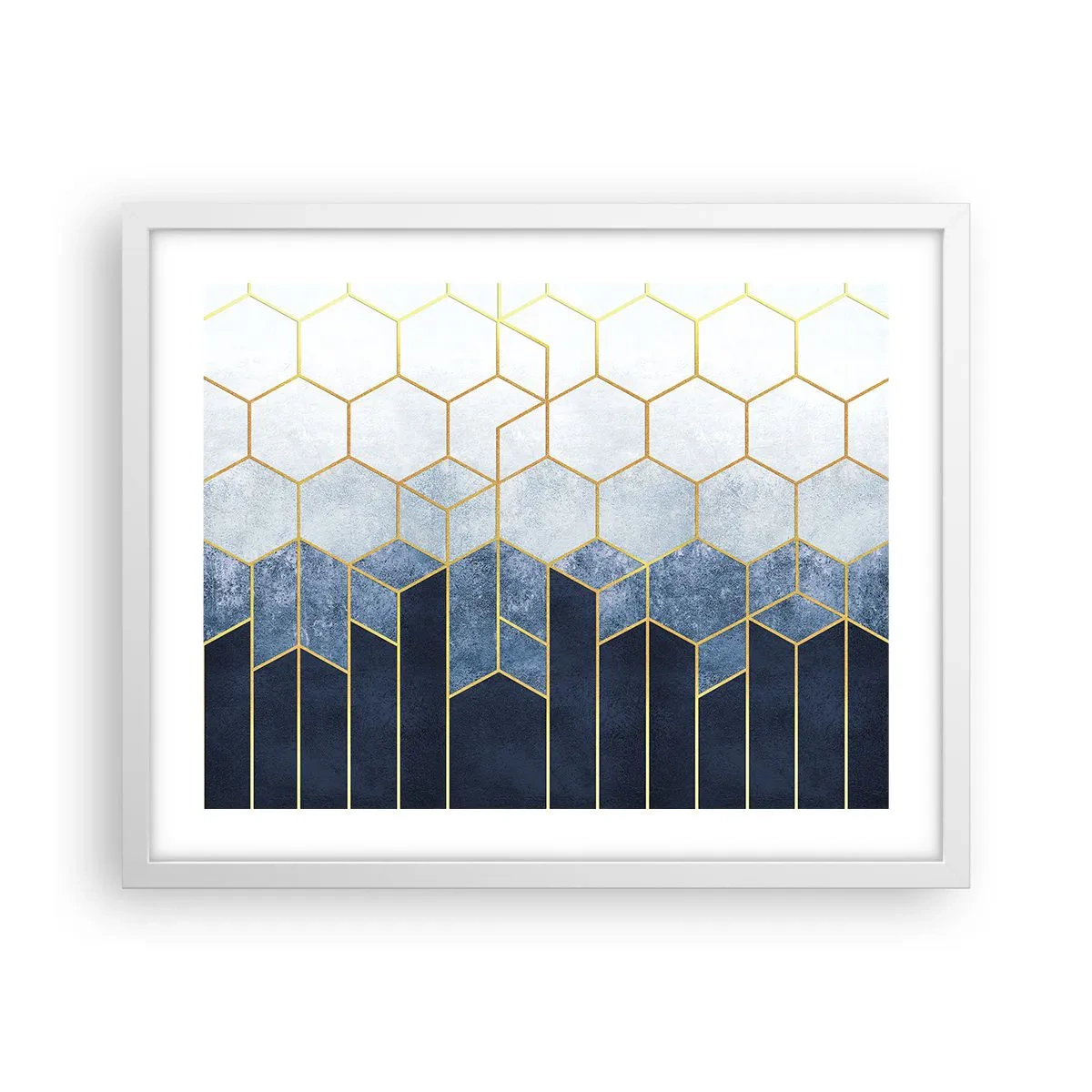 Plakat w białej ramie - Kompozycja w synkopowym rytmie - 50x40 cm