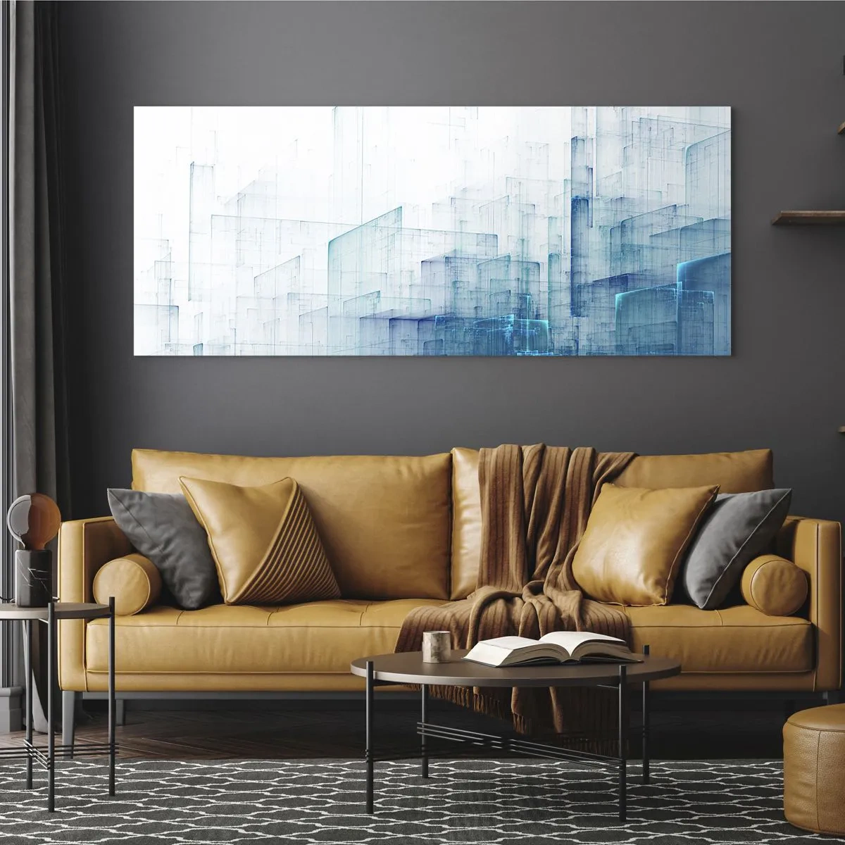 Obraz na szkle - Jak stała się przestrzeń - 100x40 cm