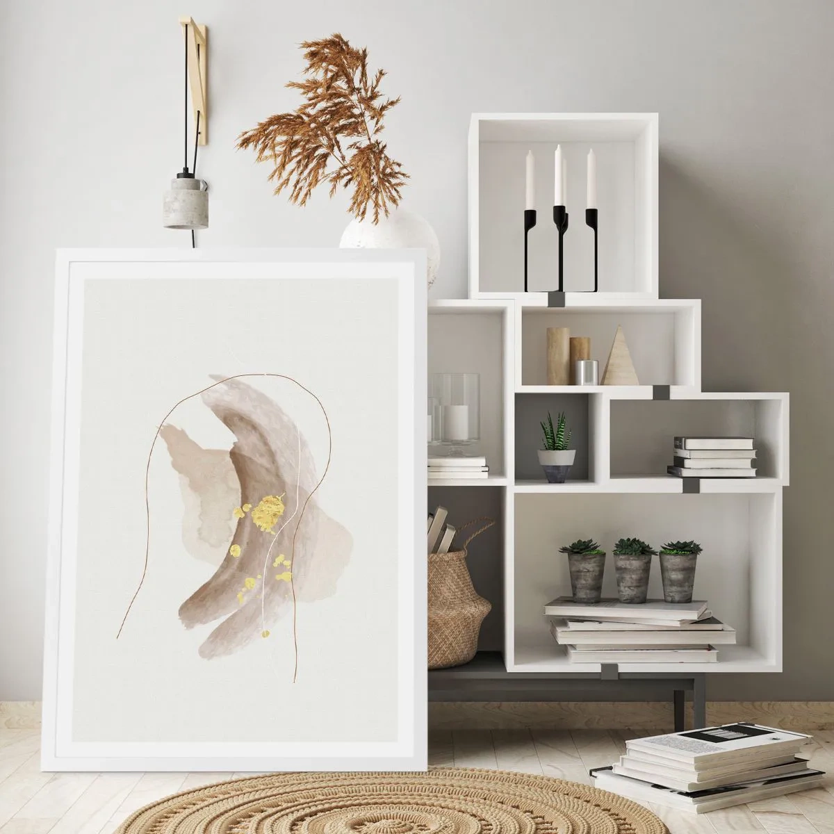 Plakat w białej ramie - Napotkane w przestrzeni - 50x70 cm