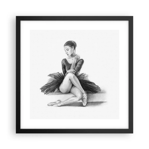 Plakat w czarnej ramie - Zaczarowana tańcem - 40x40 cm